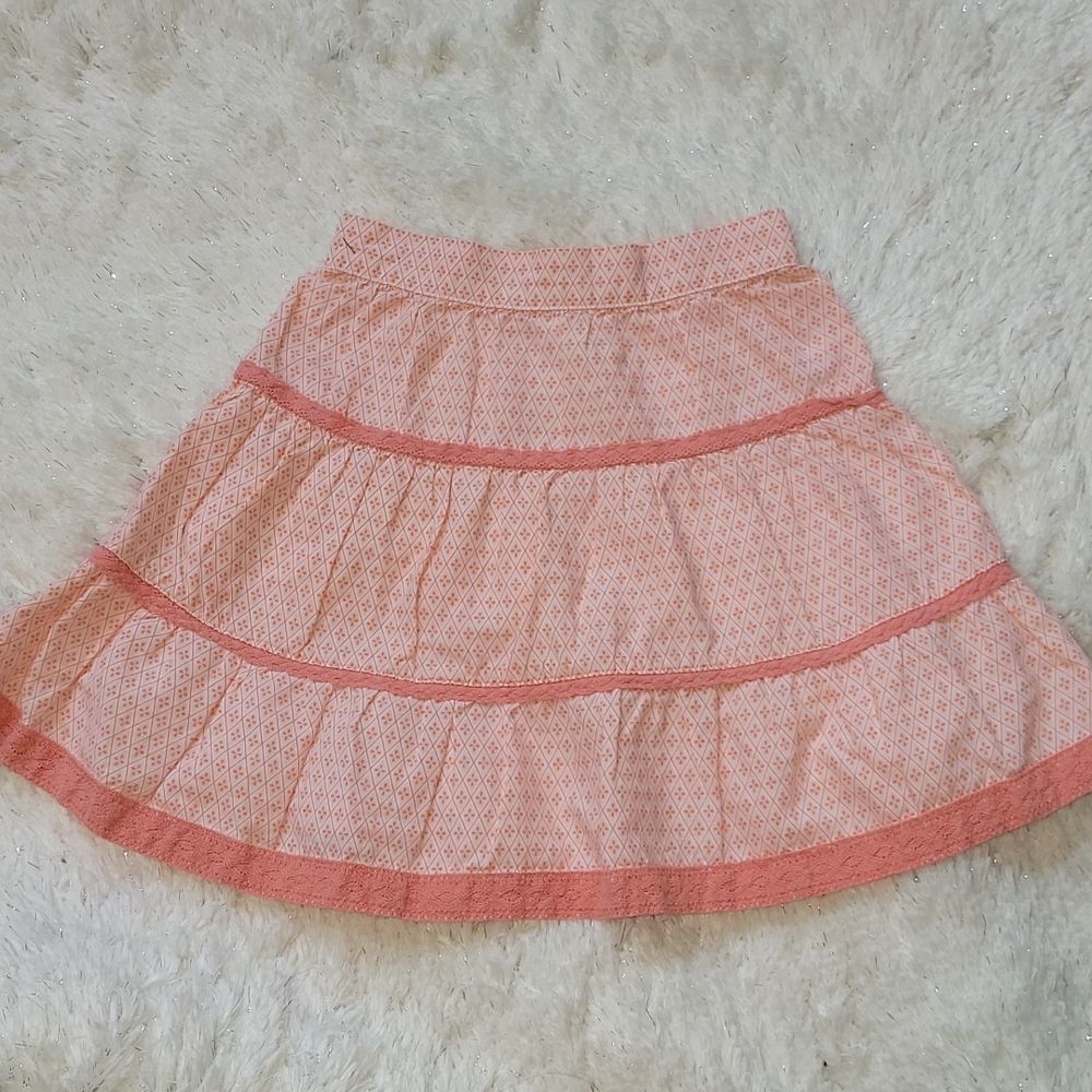 JANIE AND JACK PEACH TIERED SKIRT, SIZE 12-18 MONTHS